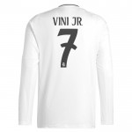 Günstige Fußballtrikots Real Madrid Vini JR 7 Heimtrikot 2024-25 Langarm